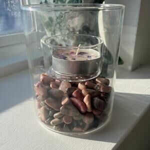 ✨ Amazing Crystal Tea Light Candle - Rhodonite